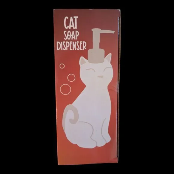 Ceramic Cat Soap Dispenser CAT LADY Soap Lotion Pump - Picture 4 of 5